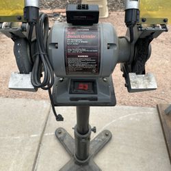 Craftsman 6” Bench grinder with stand
