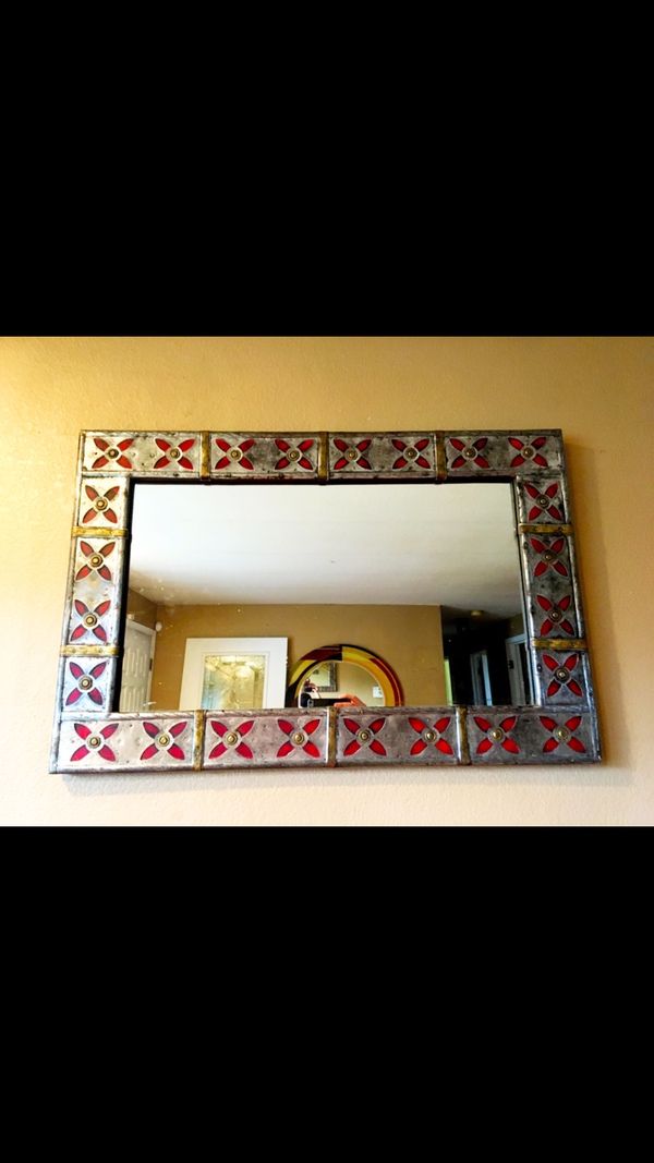 Pier 1 Imports Metallic Framed Mirror Painting For In Bellevue Pier 1 Imports Metallic Framed Mirror Painting
