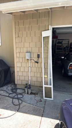 Sliding glass dog door