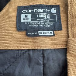 Carhartt Mens Loose Fit Washed Duck Insulated Coverall (Med Short)