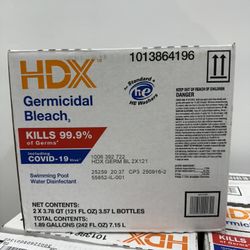 HDX Germicidal Bleach-(2)Bottles per Box-121oz Per Bottle