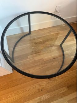 Glass coffee table