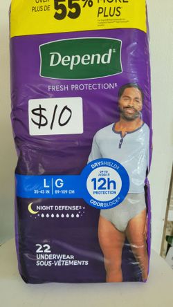 Depend Fresh Protection Men's Underwear Large 22ct