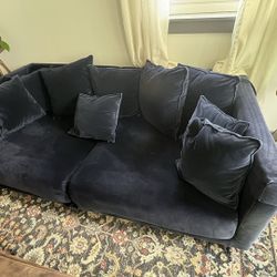 Blue Velvet Couch
