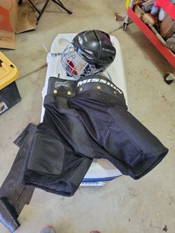 Hockey Pants And Helmet