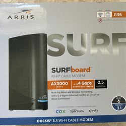 Arris SURFboard G36 DOCSIS 3.1 Wi-Fi 6 Cable Modem/Router – Like New