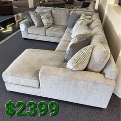 ARDSLEY PEWTER 4-PIECE LARGE SECTIONAL