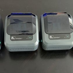 The Lot of 4 Zebra GX420D Thermal Label Printers