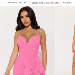 Fashion Nova pink dress size 1x