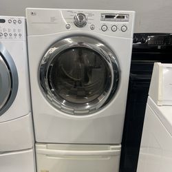 Lg electric dryer with pedestal ( delivery Available)