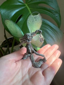 Vintage Pewter w/crystal fairy 🧚‍♀️