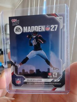 Topps Now Caleb Williams Madden NFL 27 Cover Card