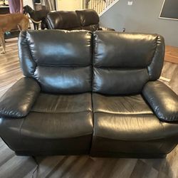Gray Power Reclining Love Seat