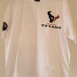 Houston Texans NFL Team Primark White Graphic T Shirt Mens L Football Tee