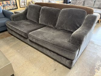 Dark Grey Fabric Extra Deep Slope Arm Sofa