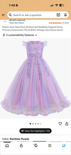 Princess rainbow dress size 10