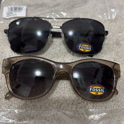 2 Pairs Of Fossil Sunglasses $50