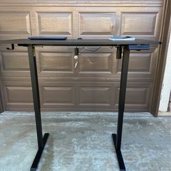 Height Adjustable Black Desk – Sit or Stand