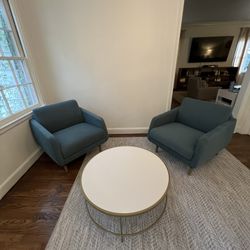 3 Chairs and Coffee Table
