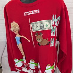 Man's Ugly Christmas Sweatshirt Size XL