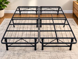 2 Metal Platform Bed Frames – Queen Size Together –