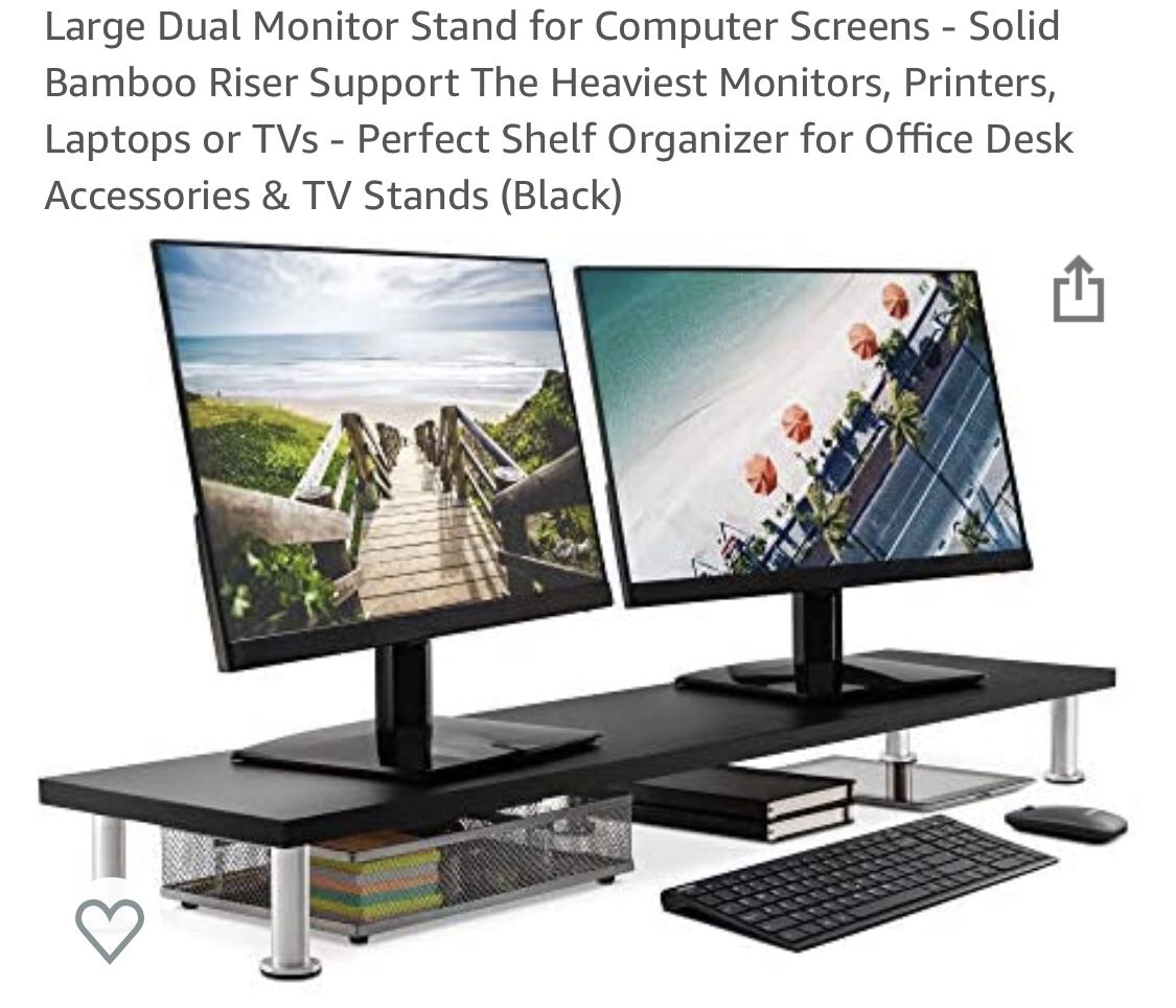 Dual Monitor Stand (White)