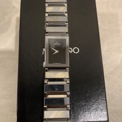 Movado Valor Mens Titanium Bracelet Watch Rare