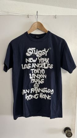 Vintage Stussy World Tour Tee Navy Medium