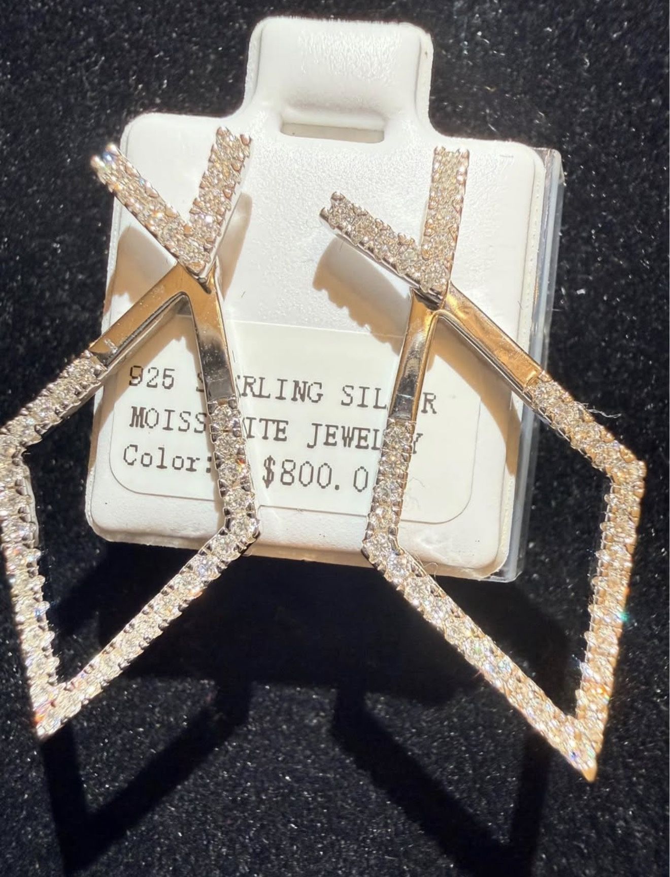 Moissanite Sterling Silver Earrings Elegant and Eye-Catching