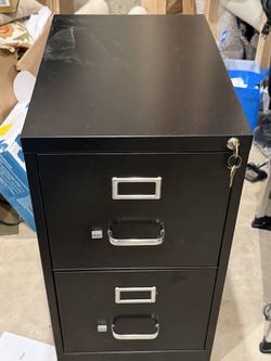 2 Drawer Vertical Metal Filing Cabinet