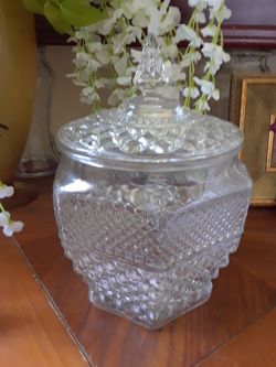 Glass candy vase