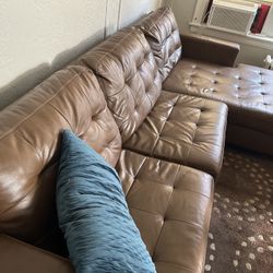 Real Leather Sectional Sofa For Sale $