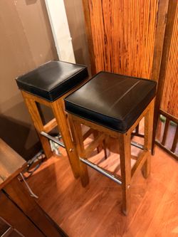 Bar stools, faux leather