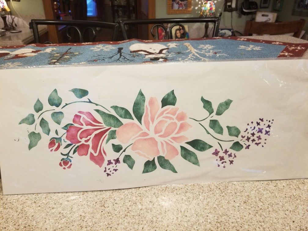 Beautiful Floral Stencil