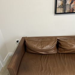 Genuine Leather Couch From West Elm