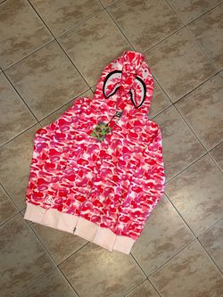 Pink bape hoodie