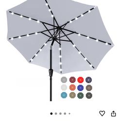 Patio Umbrella With LED lights 7.5 ft
