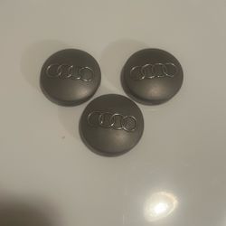 3 Audi Oem Wheel Center Caps 