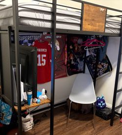 Loft bed with mattress
