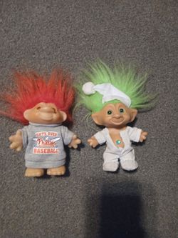 2 Vintage Troll Dolls 