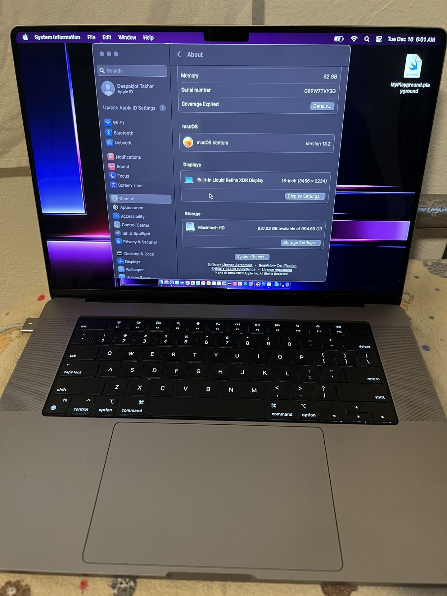 MacBook Pro M2 Max 32GB 1TB 16inch Space GrayLiquid Retina XDR OBO