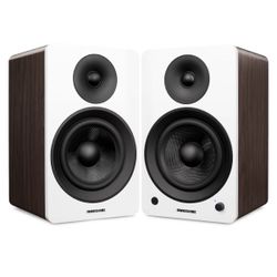 Fluance Ai61 Powered 2-Way 2.0 Stereo Bookshelf Speakers with 6.5" Drivers, 120W Amp for Turntable, TV, PC, Bluetooth