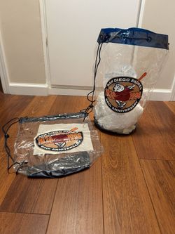 San Diego Padres Clear Drawstring Bags (2)
