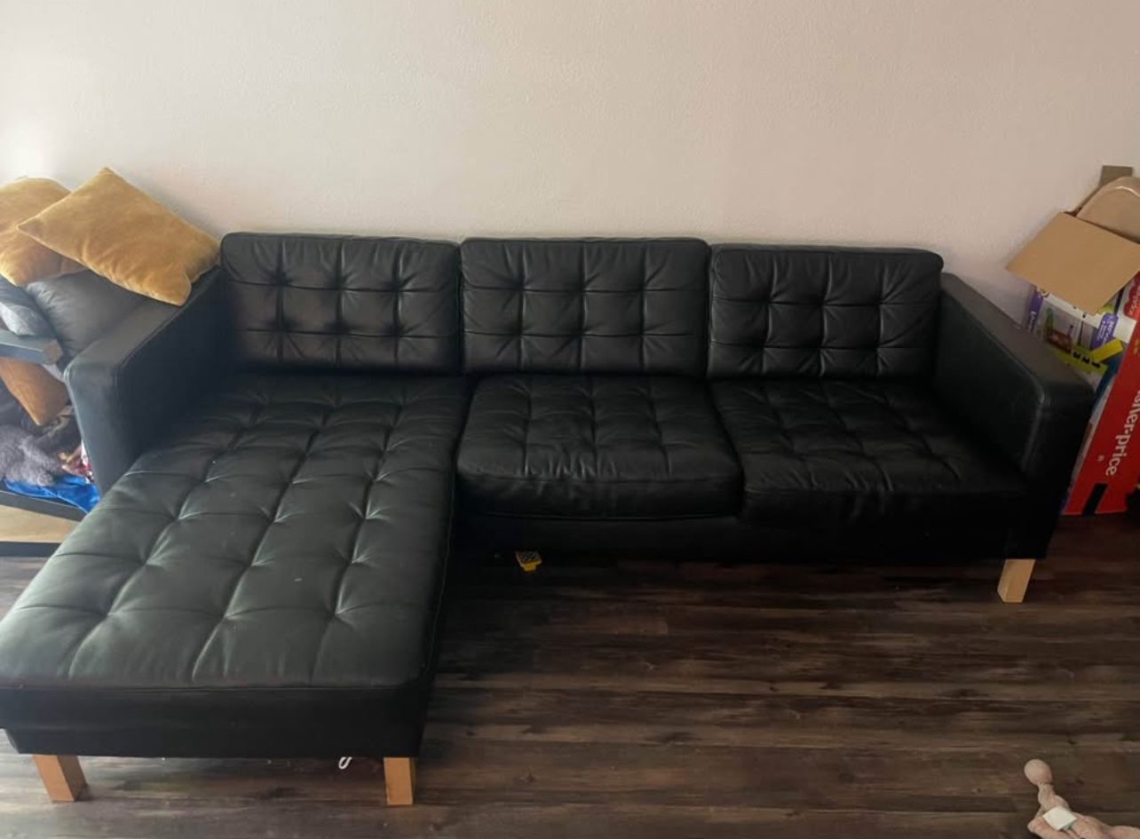 IKEA Leather Sectional