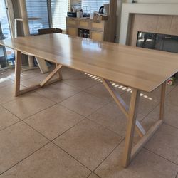 Large Solid Wood Dining / Craft Table – $190