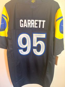 Myles Garrett #95 Los Angeles Rams Black Jersey – Brand New – XL