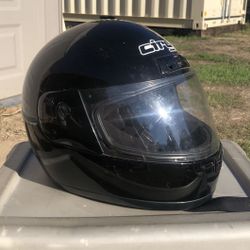 Black Cirus CS-10 Full Face Motorcycle Helmet Adult Large 