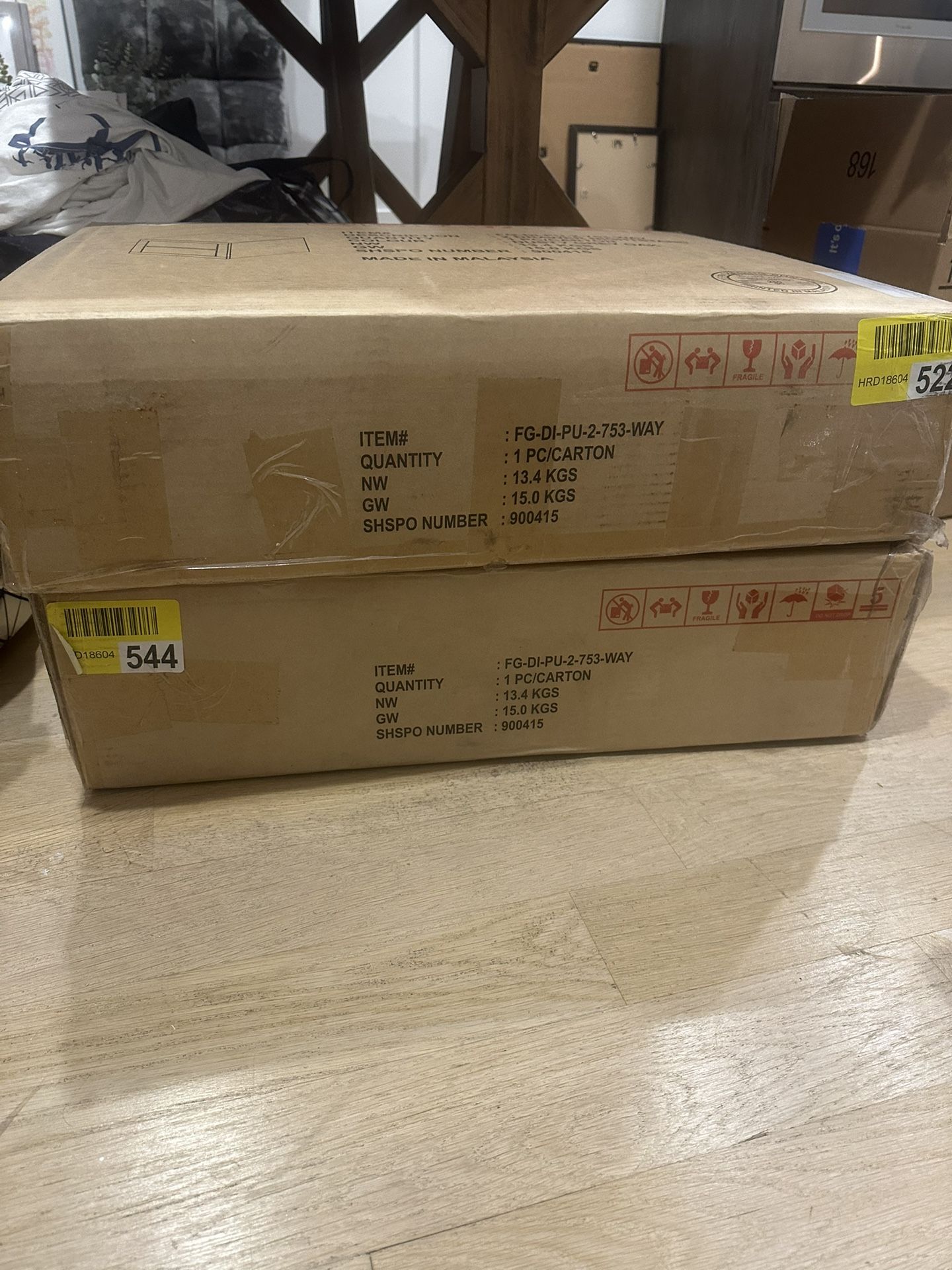 2 Unboxed Gray Nightstands