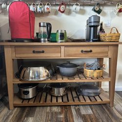 Kitchen Work Table / Laundry Folding Table / Coffee Bar