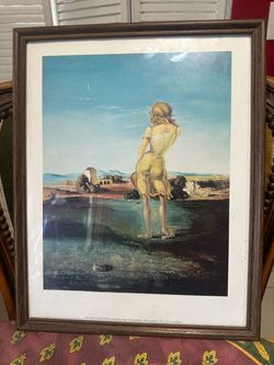 Salvador Dalà 'Girl with Curls' Framed Print